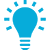 Stilisierte blaue Glühlampe – Babyshirt mit nickelfreien Druckknöpfen für einfaches An- und Ausziehen.
