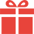 Stilisierte rote Geschenkbox – ideale Verpackung für Fotos und Erinnerungen.