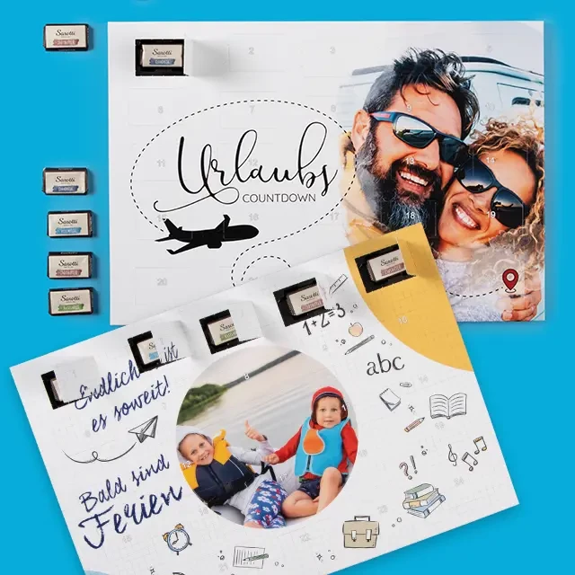 Kalender mit Urlaubs Countdown oder Countdown für andere Anlässe selbst gestalten und bei ORWO bestellen. Für viele Anlässe finden sich passende Vorlagen.