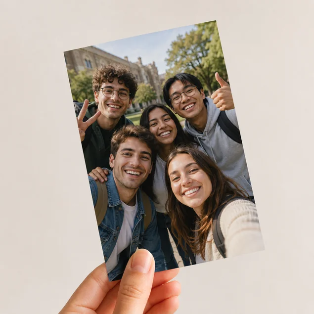 Klassischer rechteckiger Fotoabzug mit Großvater-Motiv, ausbelichtet auf hochwertigem Fotopapier – emotionale Familienerinnerung.