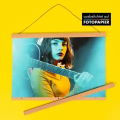 Ein Poster selbst gestalten und mit den praktischen Posterleisten einfach aufhängen. Ausbelichtet auf Fotopapier