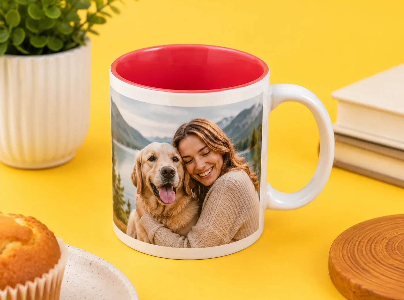 Fototasse mit farbiger Innenseite und individuellem Motiv – wähle deine Lieblingsfarbe und gestalte deine persönliche Tasse bei ORWO.