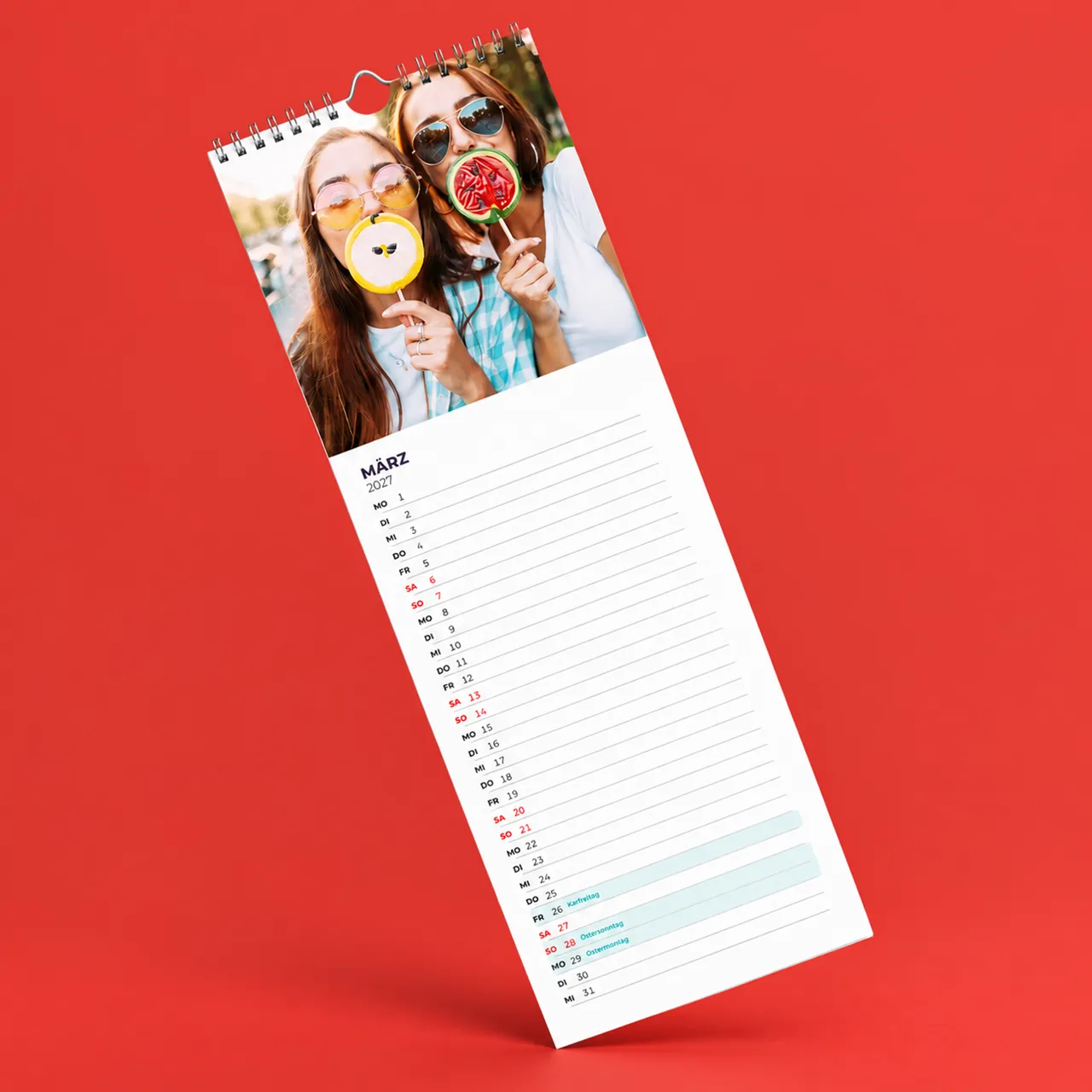 Küchenkalender mit Foto in zwei Formaten