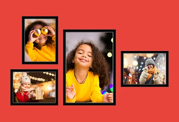 Schöne Bilderwand – Weihnachtsfoto selber machen für festliche Erinnerungen und persönlichen Charme.