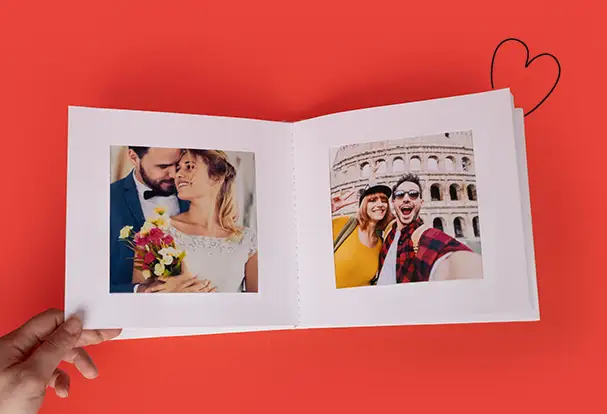 Mit einem Einsteck-Fotoalbum eure Lieblingsfotos festhalten, zum Beispiel von eurem Hochzeitstag oder eurem gemeinsamen Urlaub
