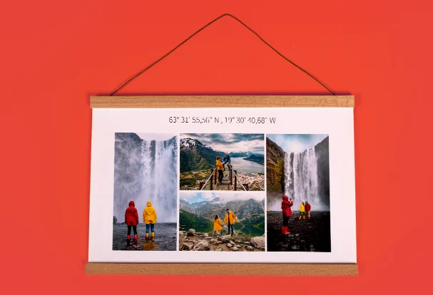 Dein Poster vom eigenen Foto modern und kinderleicht präsentiert: mit Posterleisten aus nachhaltigem Holz.
