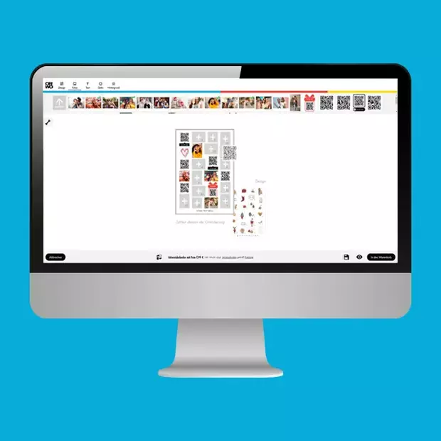 QR-Code Adventskalender online gestalten bei ORWO In unserem Online Designer kannst du spielend leicht deinen QR-Code Adventskalender selber machen.