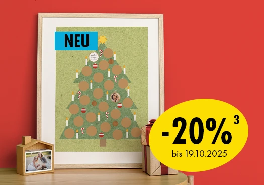 Neuer ORWO Rubbel-Adventskalender im Bilderrahmen mit Weihnachtsrabatt