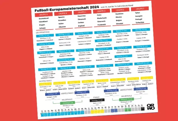 Mit unserem Spielplan keine Spiele der EM2024 verpassen! Spielplan EM2024