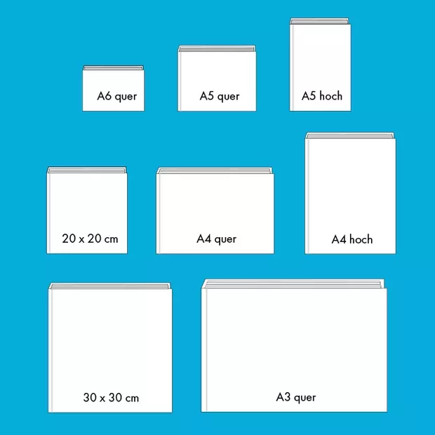 Stilisierte Grafiken von A6 bis A3: Finde das ideale Format für deine einzigartigen Erinnerungen
