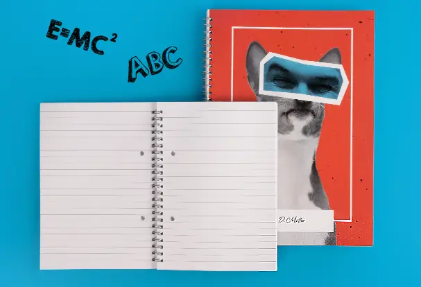 Mach den Schulanfang auch für ältere Kids zu etwas Besonderem! Gestalte für sie zum Beispiel einen Collegeblock, liniert oder kariert, mit personalisiertem Cover.
