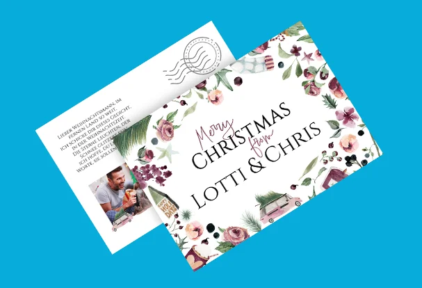 Weihnachtspost von Lotti – kreative Fotoideen Weihnachten für festliche Grüße über Grenzen hinweg.