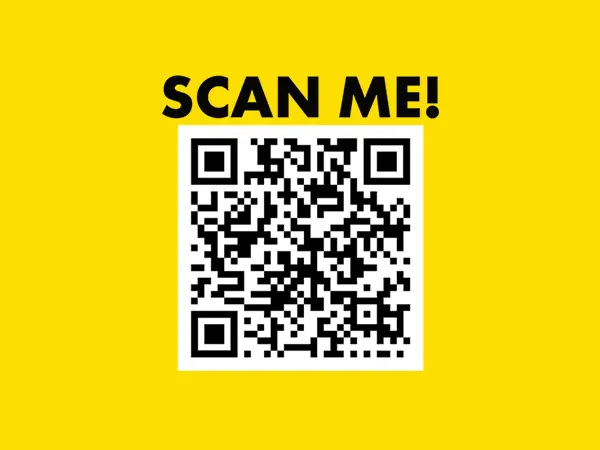  Whatsphoto – Fotos per WhatsApp bestellen  Ein QR-Code mit der Aufforderung "Scan me!" ermöglicht den schnellen Zugriff auf whatsphoto, um bequem Bilder von WhatsApp als Fotoprodukte zu bestellen.