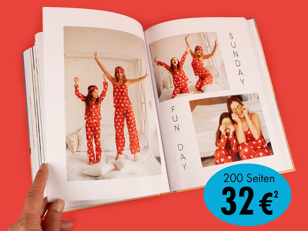 ORWO Fotobuch-Festpreis: A4-Hardcover Fotoalbum individuell gestalten für bleibende Erinnerungen.