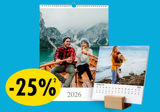 ORWO Fotokalender 2026 mit Paar- und Naturfotos, moderner Wandkalender auf hochwertigem Fotopapier mit 25 Prozent Rabatt, ideal für persönliche Erinnerungen