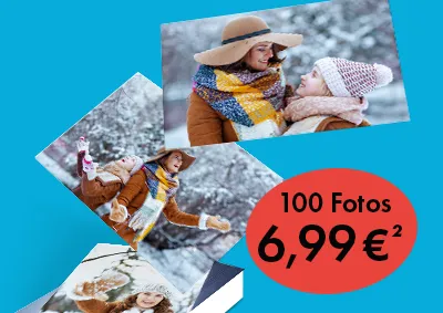 ORWO Fotoabzüge mit emotionalen Wintermotiven von Mutter und Kind sowie Familienmomenten – 100 Fotos hochwertig gedruckt für 6,99 Euro