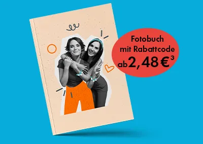 ORWO Fotobuch als hochwertiges Fotoprodukt mit personalisiertem Cover und Rabattcode, ideal als Geschenk für besondere Erinnerungen