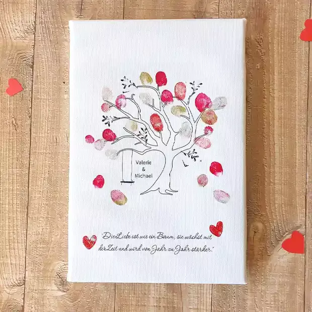Fingerabdruck Leinwand Hochzeit, Hochzeitsglueckwuensche Kreative Fingerabdruck Leinwand Hochzeit, sammeln Sie die Fingerabdruecke Ihrer Hochzeitsgaeste und behalten Sie eine wunderschoene Erinnerung an Ihren grossen Tag.