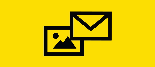 Karten - ORWO Service FAQ Ein Icon zeigt ein Kartenformat inklusive passendem Umschlag, das über ORWO personalisiert werden kann, von Grußkarten bis hin zu Postkarten.