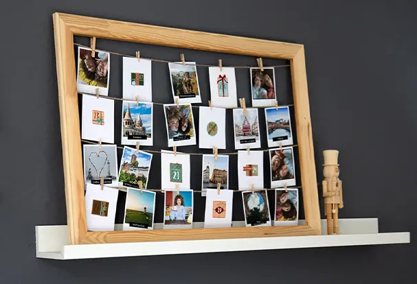 Retrofotos kreativ an deinem DIY Adventskalender präsentieren Gestalte jetzt einen kreativen Adventskalender mit persönlichen Retrofotos für deine Liebsten