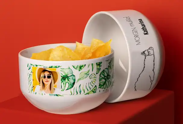 Schüssel zum Selbstgestalten für Suppen und Snacks Die Schüssel zum Selbstgestalten ist ein Multitalent und eignet sich für Suppen, Bowls und Snacks.
