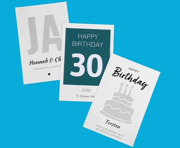 Geldgeschenk verpacken mit thematischen Design-Postern Zum Geburtstag, zur Hochzeit, zum Einzug – viele verschiedene Designvorlagen warten auf dich und dein Geldgeschenk.