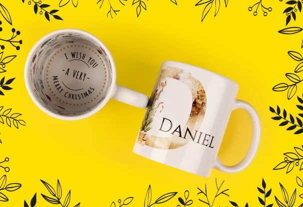 Deine Fotogeschenke zu Weihnachten: Festliche Stimmung in jeder Tasse! Festliche Weihnachtstasse mit Namen und weihnachtlichem Design. Persönliche Weihnachtsgeschenke on Point.