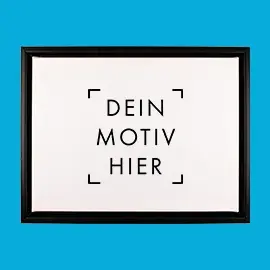 Schattenfugenrahmen in Schwarz – elegante Rahmenfarbe für moderne Fotoleinwände.