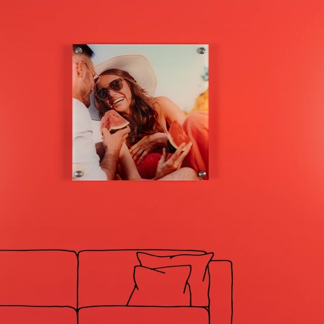 Acrylglasbilder, quadratisches Format, 5 verschiedene Größen Quadratische Acrylglasbilder gibt es bei ORWO in fünf verschiedenen Größen. Modern und stilvoll setzt du deine schönsten Fotos perfekt in Szene. Passend für jede Wand.