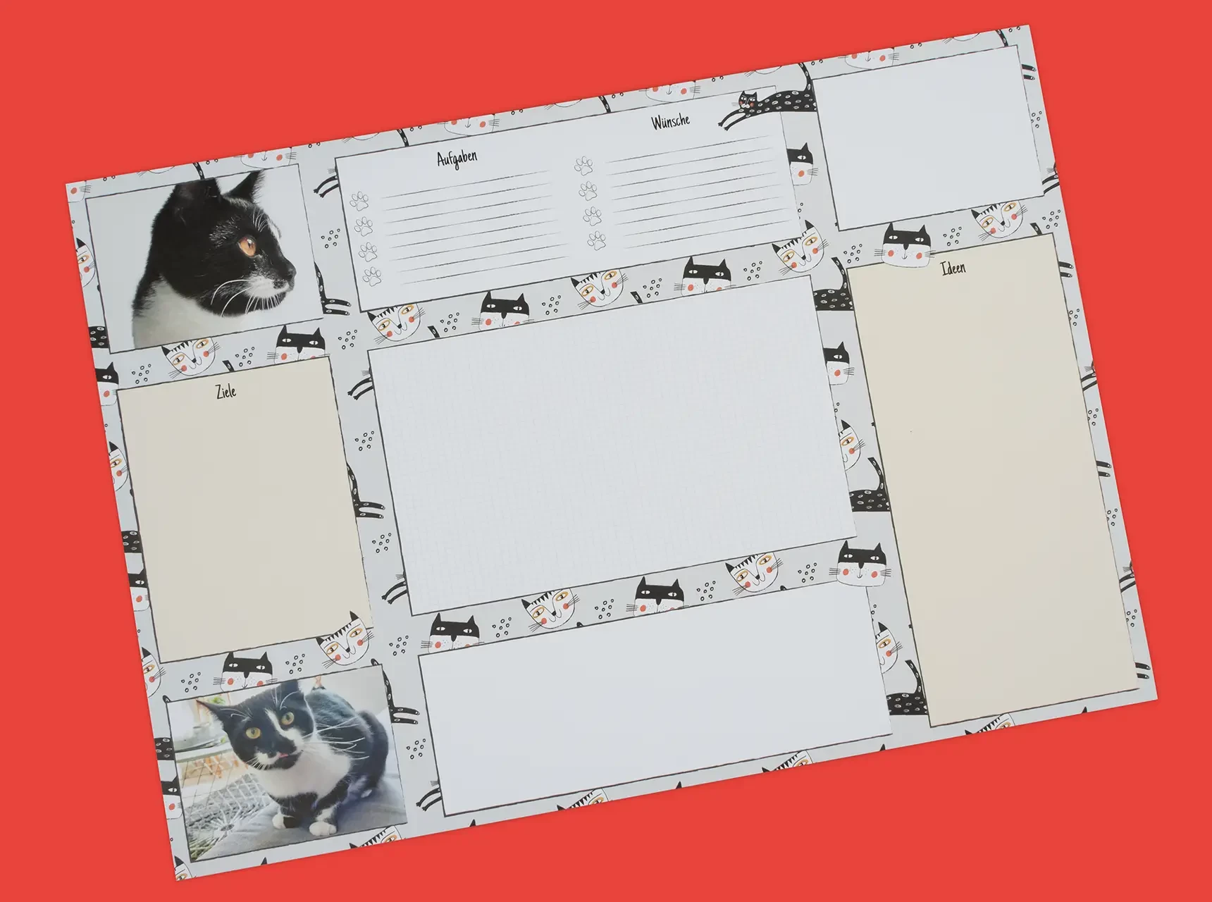 Eine Schreibtischunterlage gestaltest du nicht jeden Tag selbst. Immerhin kommt die Unterlage mit 25 bis 52 Blatt und kann dementsprechend lange genutzt werden.