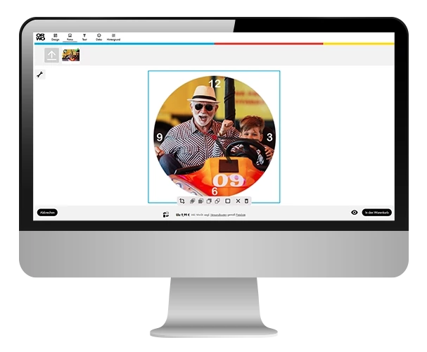 Fotouhr mit Foto selbst gestalten im Online-Designer Die Fotouhr gestaltest du am besten gleich online bei ORWO. Nutze verschiedene Designvorlagen, um zu deinem allerbesten Ergebnis zu kommen. Du hast es in der Hand.