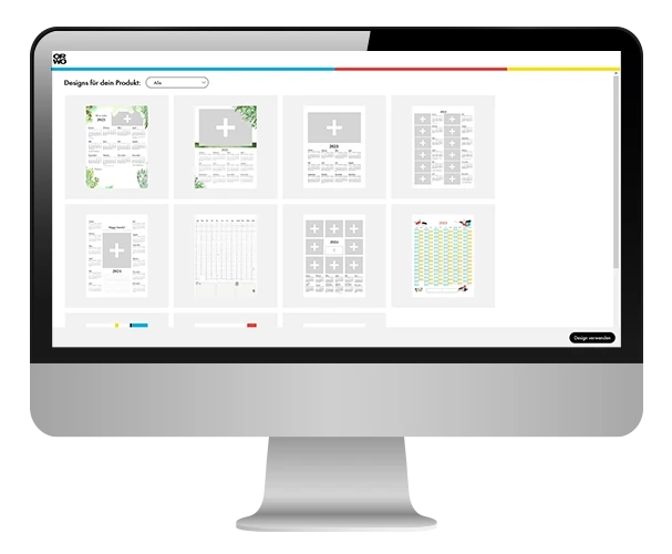 Jahreskalender selbst gestalten leicht gemacht im ORWO Online Designer. Wähle Poster mit oder ohne Magnetleiste und personalisiere nach deinen Wünschen.