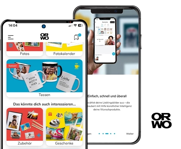 Emaille Tasse bedrucken, online oder in der App bestellen Emaille Tasse online, in der Software oder über die App selbst gestalten und direkt bei ORWO bestellen. Das Gestalten ist kinderleicht und unkompliziert.