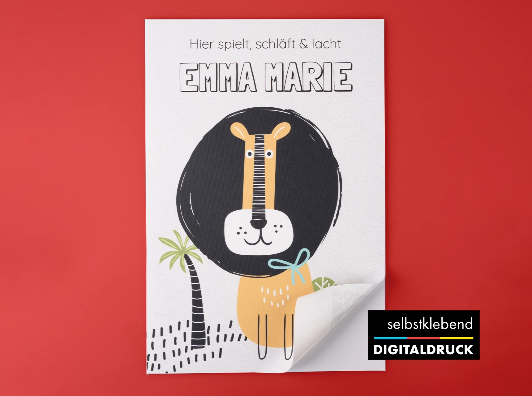 "Gestalte deinen Raum mit unserem selbstklebenden Poster – hochwertiger Digitaldruck auf praktischem, selbstklebendem  Polyester-Gewebe für einfaches Aufhängen."