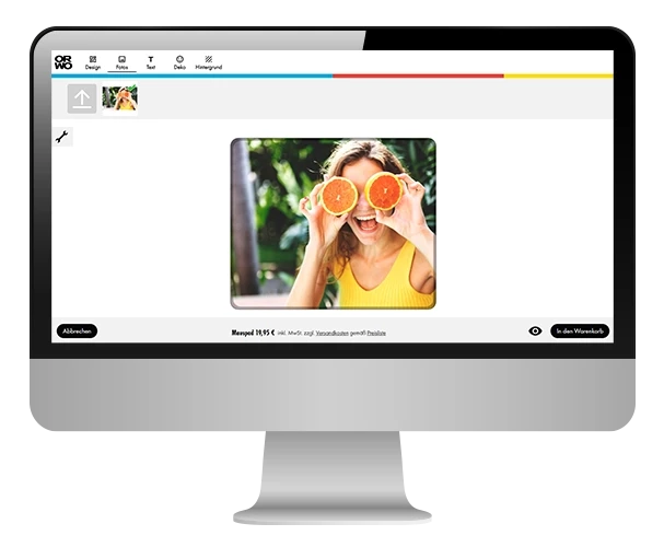 Dein Mousepad mit Foto gestaltest du am besten direkt online im ORWO-Designer, in dem du Zugriff auf zahlreiche kreative und hochwertige Designvorlagen hast.