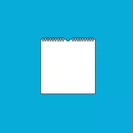 Wähle deinen Kalender: 20 x 20 cm, einseitig bedruckt Stilisierter weißer Kalender mit Ringbindung im quadratischen 20 x 20 cm Format auf blauem Hintergrund.