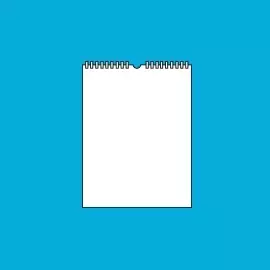 Wähle deinen Kalender im A4-Hochformat Stilisierter weißer Kalender mit Ringbindung im A4-Hochformat auf blauem Hintergrund.