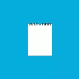 Wähle deinen Kalender im A5-Hochformat Stilisierter weißer Kalender mit Ringbindung im A5-Hochformat auf blauem Hintergrund.