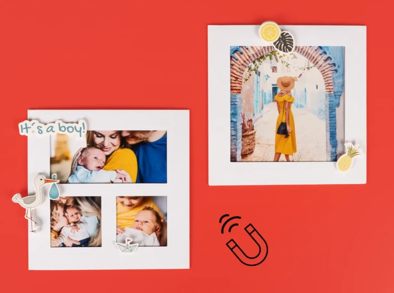 Vollflächiges Foto oder als 3-teilige Collage gestaltbar, bei ORWO direkt mit Passepartout bestellen. Gestalte den freien Platz mit kreativen Ideen und Stickern.